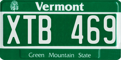 VT license plate XTB469