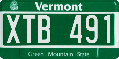 VT license plate XTB491