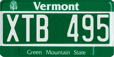 VT license plate XTB495