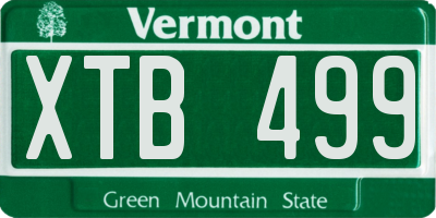 VT license plate XTB499