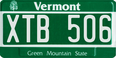VT license plate XTB506