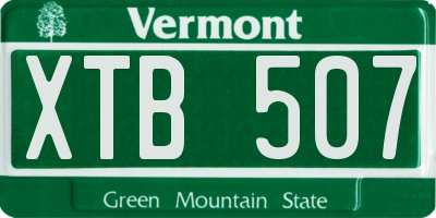 VT license plate XTB507