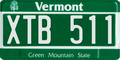 VT license plate XTB511