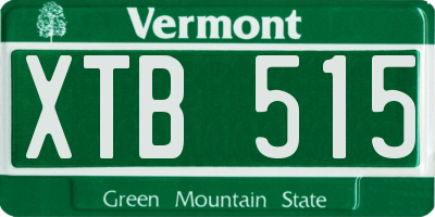 VT license plate XTB515