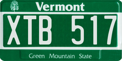 VT license plate XTB517