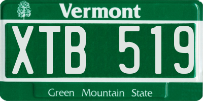 VT license plate XTB519