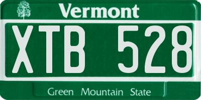 VT license plate XTB528