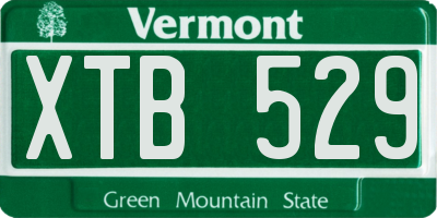 VT license plate XTB529