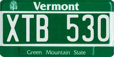 VT license plate XTB530