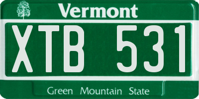 VT license plate XTB531