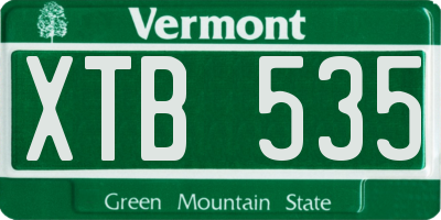 VT license plate XTB535