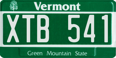 VT license plate XTB541