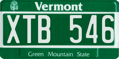VT license plate XTB546