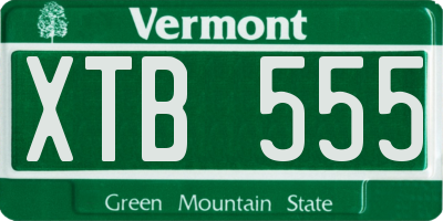 VT license plate XTB555