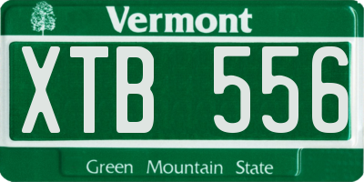 VT license plate XTB556