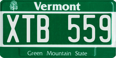 VT license plate XTB559