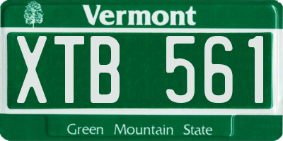 VT license plate XTB561