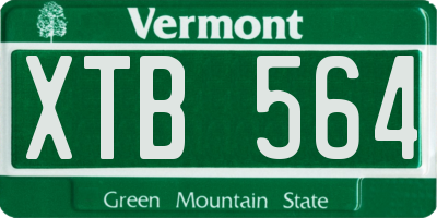 VT license plate XTB564