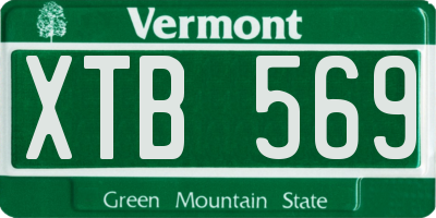 VT license plate XTB569