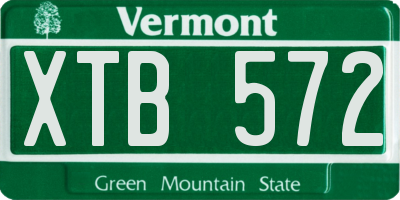 VT license plate XTB572
