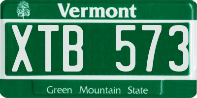 VT license plate XTB573