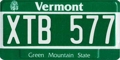 VT license plate XTB577