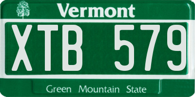 VT license plate XTB579