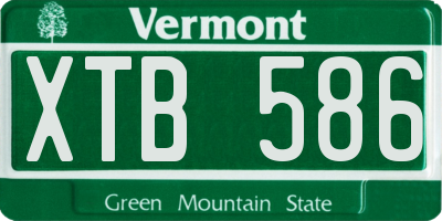 VT license plate XTB586