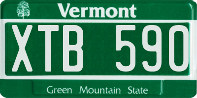 VT license plate XTB590
