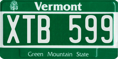 VT license plate XTB599