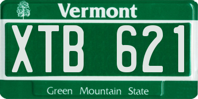 VT license plate XTB621