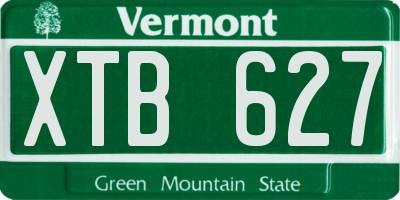 VT license plate XTB627