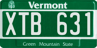 VT license plate XTB631