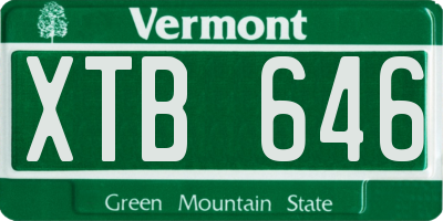 VT license plate XTB646