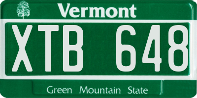 VT license plate XTB648