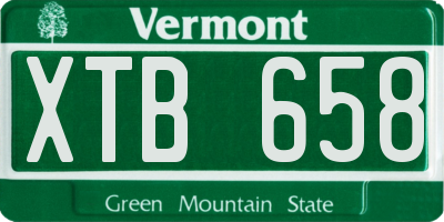 VT license plate XTB658