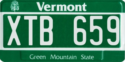 VT license plate XTB659
