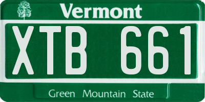 VT license plate XTB661