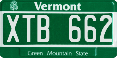 VT license plate XTB662