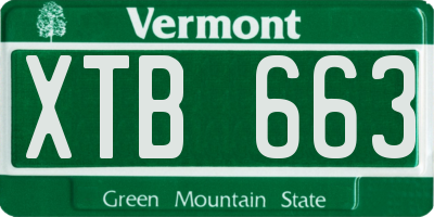 VT license plate XTB663