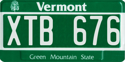 VT license plate XTB676