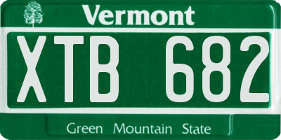VT license plate XTB682