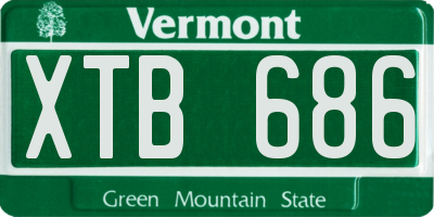 VT license plate XTB686
