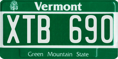 VT license plate XTB690