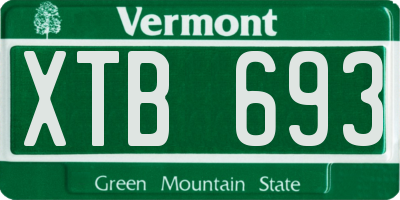VT license plate XTB693