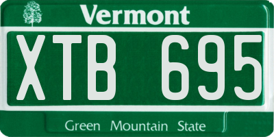 VT license plate XTB695
