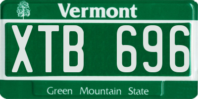 VT license plate XTB696