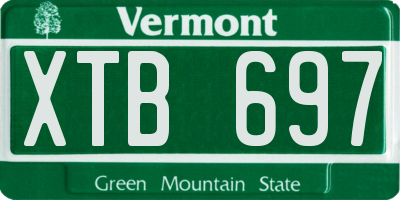 VT license plate XTB697