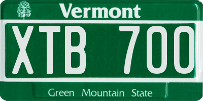 VT license plate XTB700
