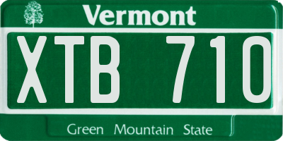 VT license plate XTB710